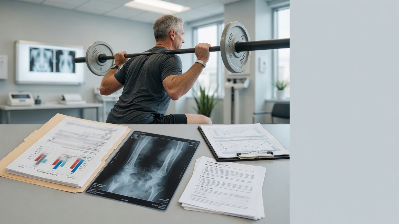 Editorial photograph related to Clinical Research: Pooled Cohort and Trial Data Link Resistance Exercise to Higher Bone Density in Men Over