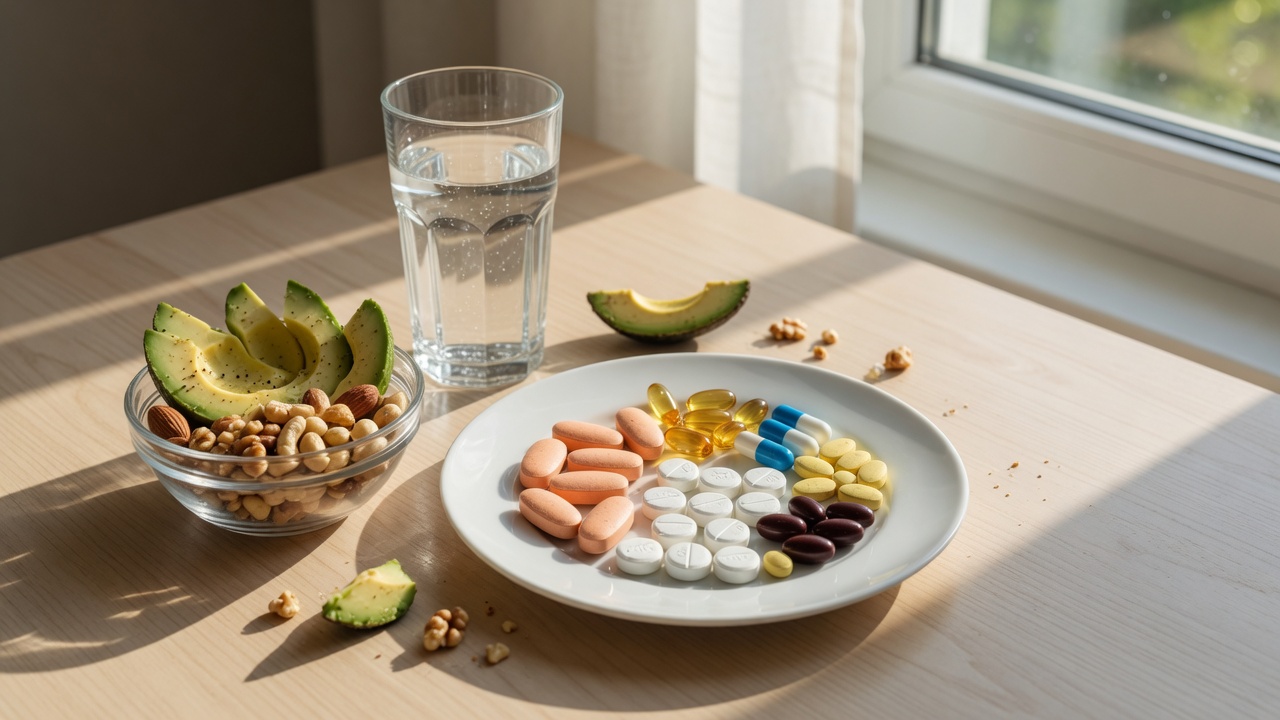 Editorial photograph related to Should Vitamins Be Taken With Food?: Should Vitamins Be Taken with Food?
