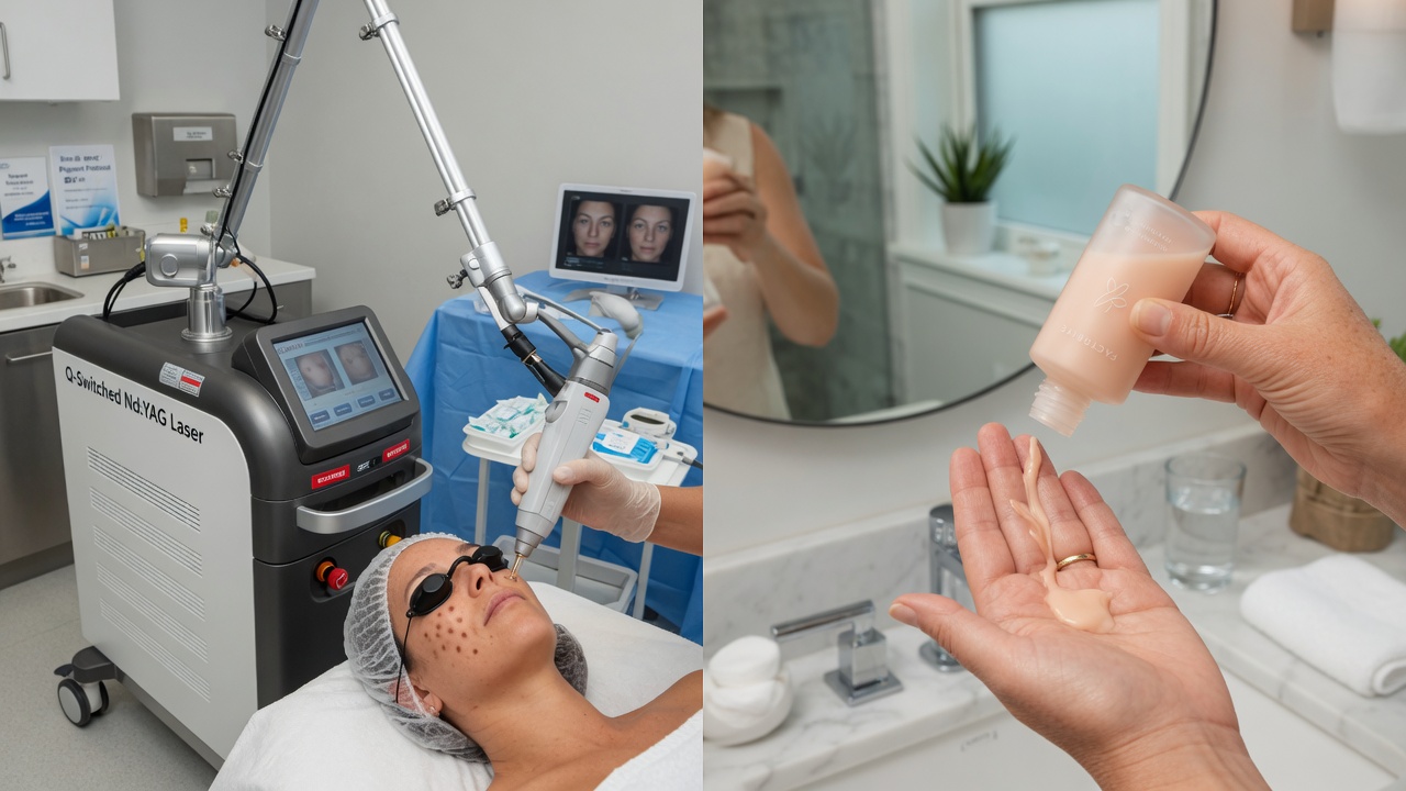 Editorial photograph related to Sun Spot Treatment: When should you choose professional treatments versus at-home options?